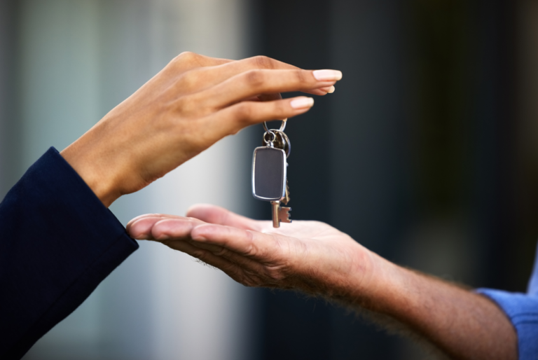 House keys being handed to a homebuyer